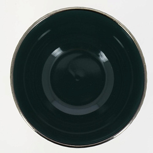 Салатник 13,6см/600мл LUCKY Точки металлическая кайма зеленый керамика 000000000001211253