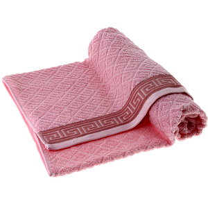 Полотенце Меандр  70х130 см, розовый, 70% бамбук 30% хлопок 000000000001106185