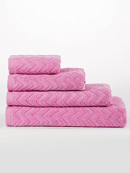 Полотенце махровое 30х60см LUCKY Зигзаг светло-лиловый хлопок-100% 000000000001214719