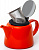 Чайник 600мл Elrington ФЕЛИЧИТА фильтр глазурь оранжевый подарочная упаковка керамика 109-06062 000000000001203889