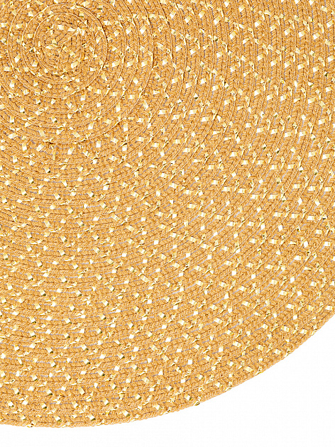 Салфетка сервировочная 36см LUCKY круглая золото полиэстер 000000000001209689