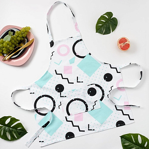 Фартук Этель "Квадраты" 65х60см, репс, пл.130г/м2, 100% хлопок 4126969 000000000001200093