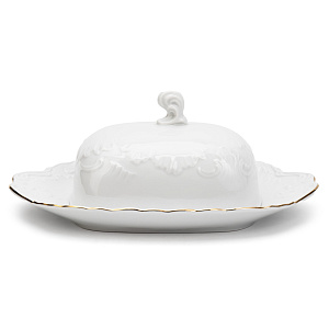 Масленка CMIELOW Рококо Золотая отводка фарфор 000000000001216735