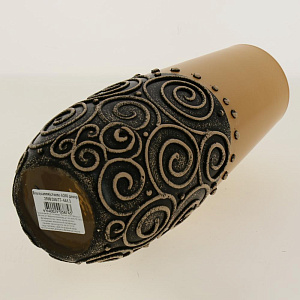 Ваза стеклянная "Капля" высотой 26 см, ручной авторский рисунок с объемом. 2598/260/77-641.3 000000000001191032