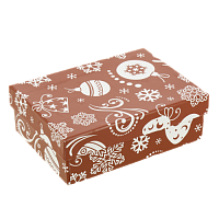 Коробка подарочная 150x110x50мм РУТАУПАК Елочные игрушки прямоугольная 000000000001208358