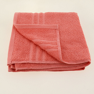 Полотенце махровое жаккард, 50х90 см, коралловыйD100084 000000000001195785