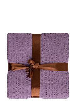 Покрывало 200x220см LUCKY вафельное с бахромой сиреневый хлопок 100% 000000000001212561