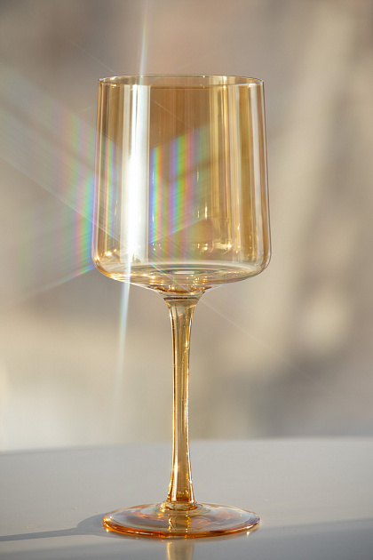 Бокал для вина 350мл LUCKY Янтарь медовый стекло 000000000001216183