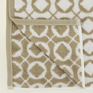 Полотенце 70х130см CLEANELLY Ромбус махровое Плотность 460гр бежевое пестроткань 100% хлопок 000000000001206883