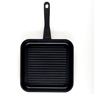 Сковорода Гриль 26см ПОСУДА ЦЕНТР антипригарное покрытие бакелитовая ручка алюминий 000000000001182652