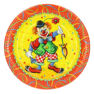 Набор одноразовых тарелок Клоун Pap Star, 23 см, 10 шт. 000000000001142462