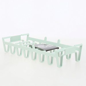 Органайзер кухонный/подставка для сушки посуды 29x14x6см DE'NASTIA мятный пластик 000000000001212523