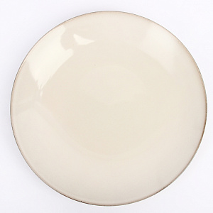 Тарелка обеденная 25см кремовый глазурованная керамика 000000000001213893