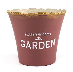 Кашпо 13,5х12,5см Vintage стакан рефленый микс пластик 000000000001216375