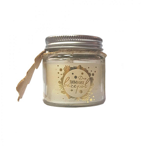 Новогодняя ароматизированная парафиновая свеча Ароматные свечки-баночки в шоубоксе, вылитая в стеклянной банке / 6.5х6.5х6.5см арт.7 000000000001191180