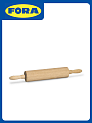 Скалка с ручкой 43х6см FORA каучуковое дерево 000000000001224923