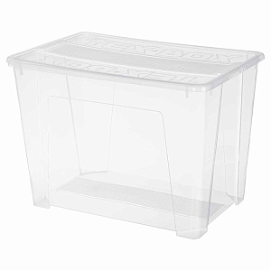 Ящик универсальный 70л 57,5х38х40,5см ECONOVA TEX-BOX прозрачный пластик 000000000001223406