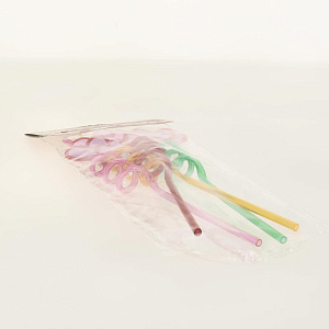 Трубочки пластиковые спираль сердца 4 шт 000000000001184964