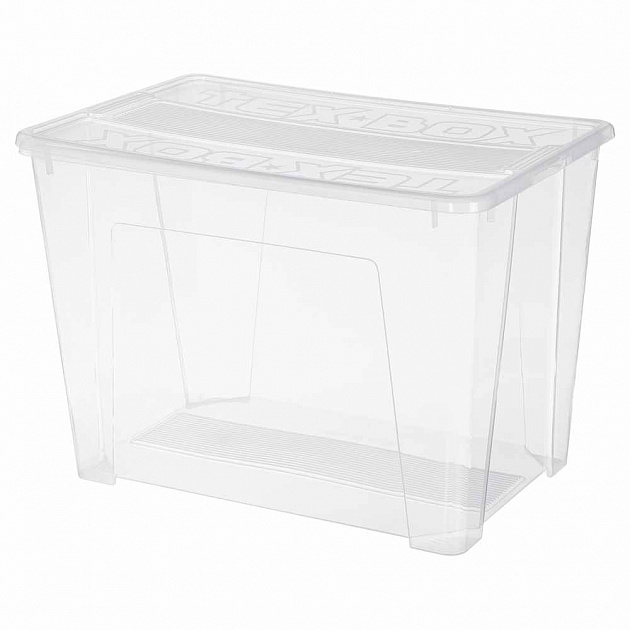 Ящик универсальный 70л 57,5х38х40,5см ECONOVA TEX-BOX прозрачный пластик 000000000001223406
