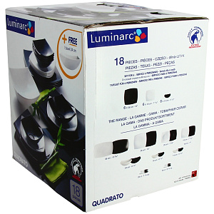 Столовый набор Quadrato Luminarc, 19 предметов 000000000001061164