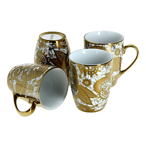 Набор кружек на подставке Золотая Сказка Estetica, 300мл, 4 шт. 000000000001077033