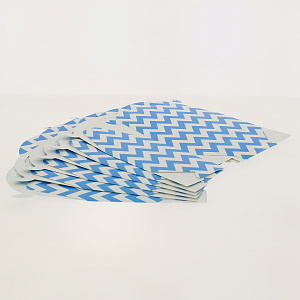 Коробка большая 20х25см 6шт голубая полоска R010050 000000000001174070