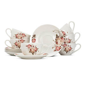 Набор чайный 12 предметов Rose фарфор 000000000001220624
