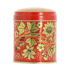 Жестяная банка Хохлома Цветы 000000000001102854