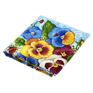 Полотенце кухонное Анютины глазки, 70х50 см 000000000001159656