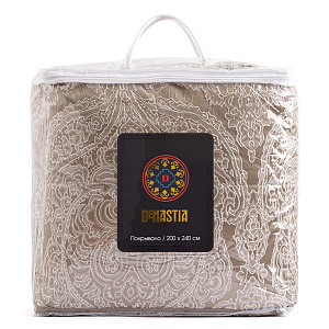 Покрывало 200x240см DE'NASTIA кружево Романтика 3слоя светло-коричневое жаккард 100% полиэстер 000000000001212621