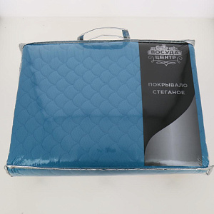 Покрывало стеганное ПОСУДА ЦЕНТР, размер 240*210см, материал ПОЛИЭСТЕР 100%, бирюза, F050069 000000000001189429