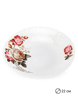 Тарелка суповая 22см FARFORELLE Rose стеклокерамика 000000000001228254