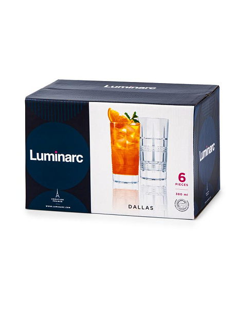 ДАЛЛАС Набор стаканов 6шт 380мл LUMINARC высокие стекло P6611 000000000001192846