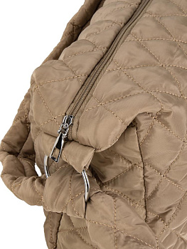 Сумка шоппер 42х11х30см стеганная регулируемая ручка бежевый полиэстер 000000000001229456