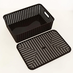 Корзина для хранения 35х24х11см ПОСУДА ЦЕНТР коричневый 000000000001177326