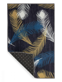 Коврик придверный 50х80см коричневый/золотистый Перья маленькие M111199 000000000001200459