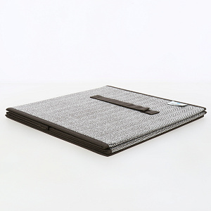 Коробка для хранения 30x30x30см РУТАУПАК без крышки ручки коричневая ткань 000000000001211968