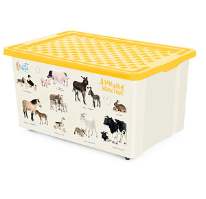 Детский ящик для хранения Обучайка Животные X-Box Little Angel, 57л 000000000001153988