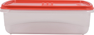 Контейнер для продуктов Plast Team PATTERN FLEX, с гибкой полиэтиленовой крышкой, прямоугольный, коралловый, 1,3л, 202х150х60 (PT1132) 000000000001201521
