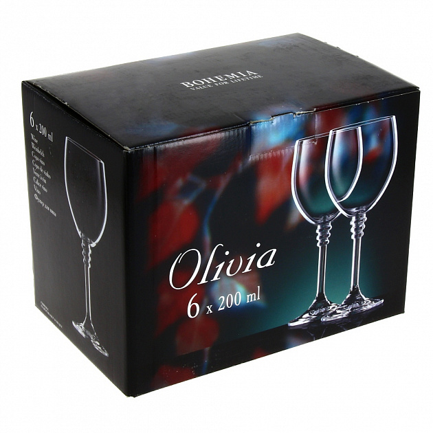 Набор фужеров для вина Оливия Bohemia, 200мл, 6 шт. 000000000001089419