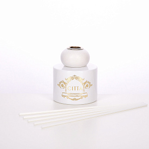 Диффузор для ароматизации помещений с палочками 100мл Citta белый/черный стекло 000000000001210772