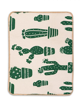 Коврик для сушки посуды 30х40см DE'NASTIA Кактусы молочный/зеленый полиэстер 000000000001202882