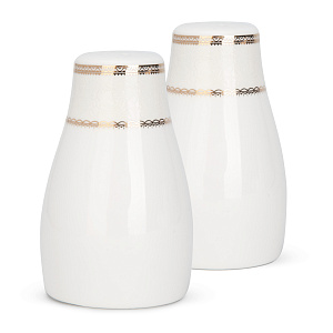 Набор столовой посуды 24 предмета Анжелика с золотом (обеденная/десертная/суповая по 6шт, блюдо овал-2шт, салатник, салфетница, набор специй) фарфор 000000000001219766