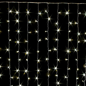 Гирлянда-Занавес электрическая 3х2м 240 ламп 12 рядов теплый 000000000001219692