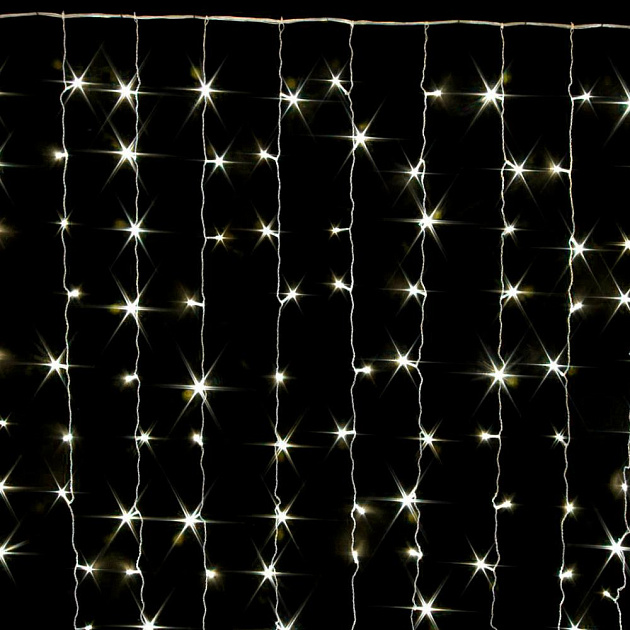 Гирлянда-Занавес электрическая 3х2м 240 ламп 12 рядов теплый 000000000001219692