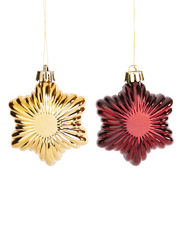 Н-р ДУ Звезды золото 2шт 6см пл 78895 000000000001179935