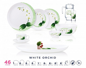 WHITE ORCHID Набор столовый 46 предметов, P0328/P7270 000000000001177006