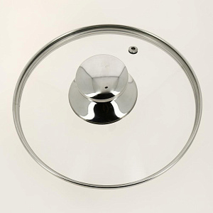 Крышка 18см круглая НЖС ручка металлический ободок стекло 000000000001200705