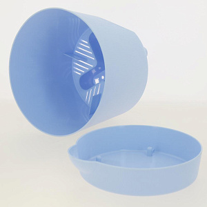 Горшок для цветов 3,6л FORA с поддоном голубой пластик 000000000001187370