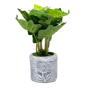 Цветок искусственный 25см Зелень ПВХ 000000000001210799